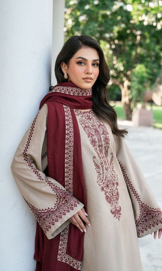 BAROUQE EMBROIDERD UNSTICH LAWN 3PC (WA-4487)