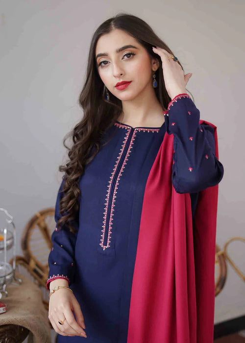ASLING DHANAK EMBROIDERD UNSTICH 3pc (WA-389)