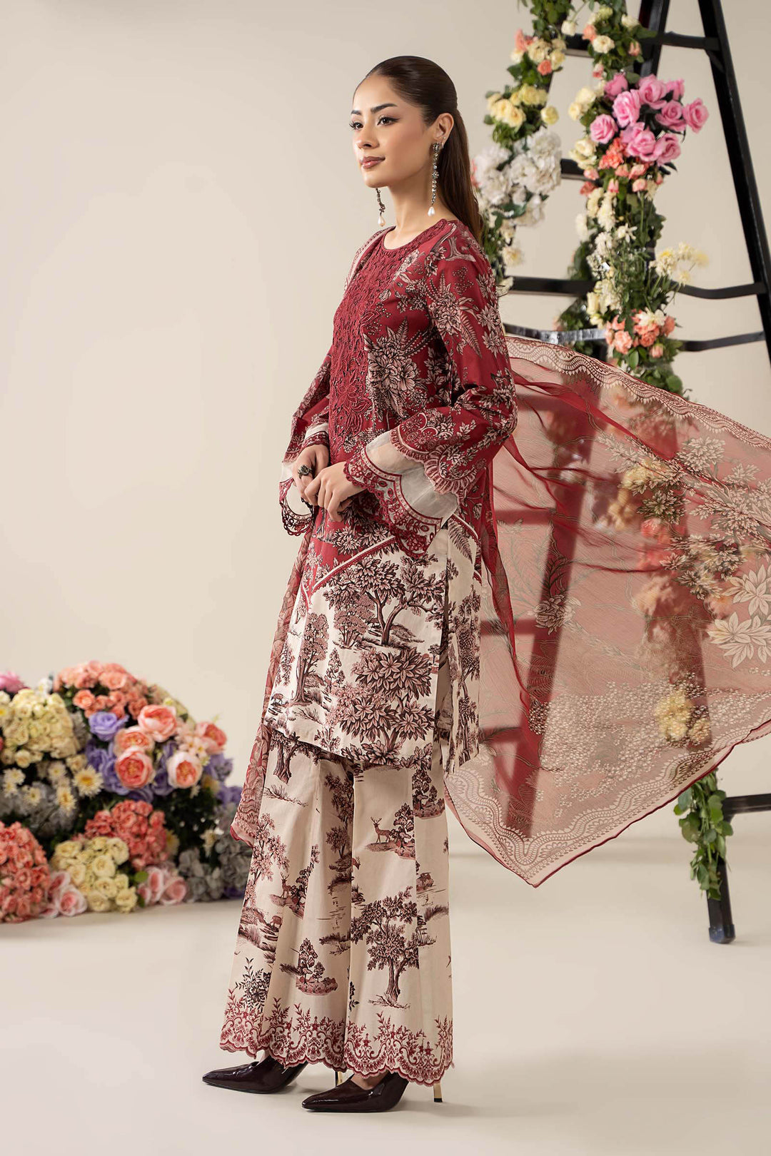 Maria b Swiss Lawn 3pc Printed (5689)