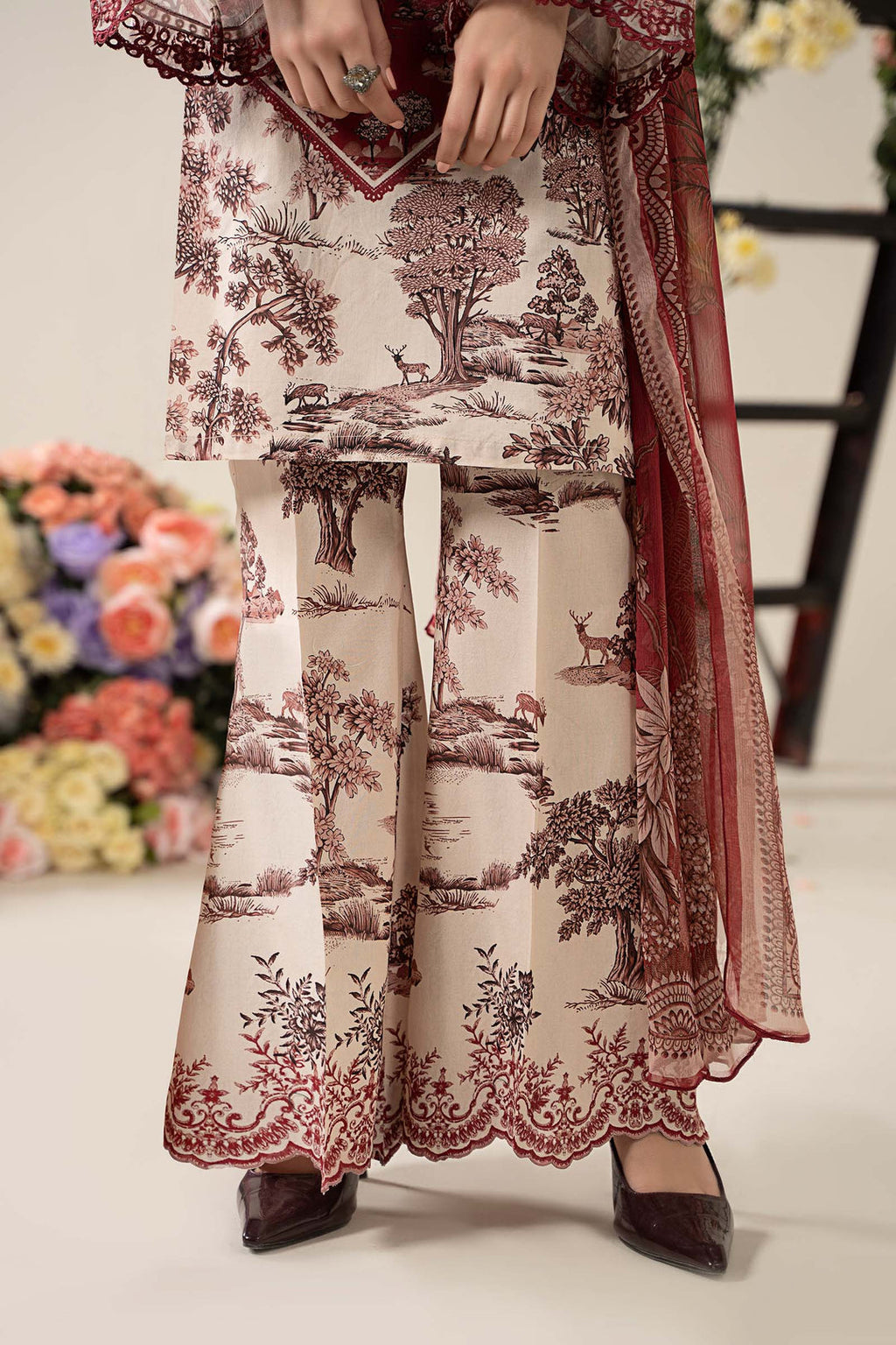 Maria b Swiss Lawn 3pc Printed (5689)