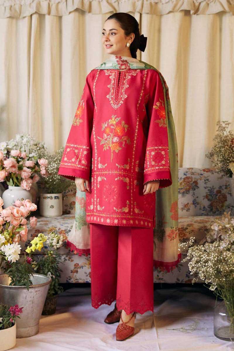 Heavy Embroidered Lawn 3pc