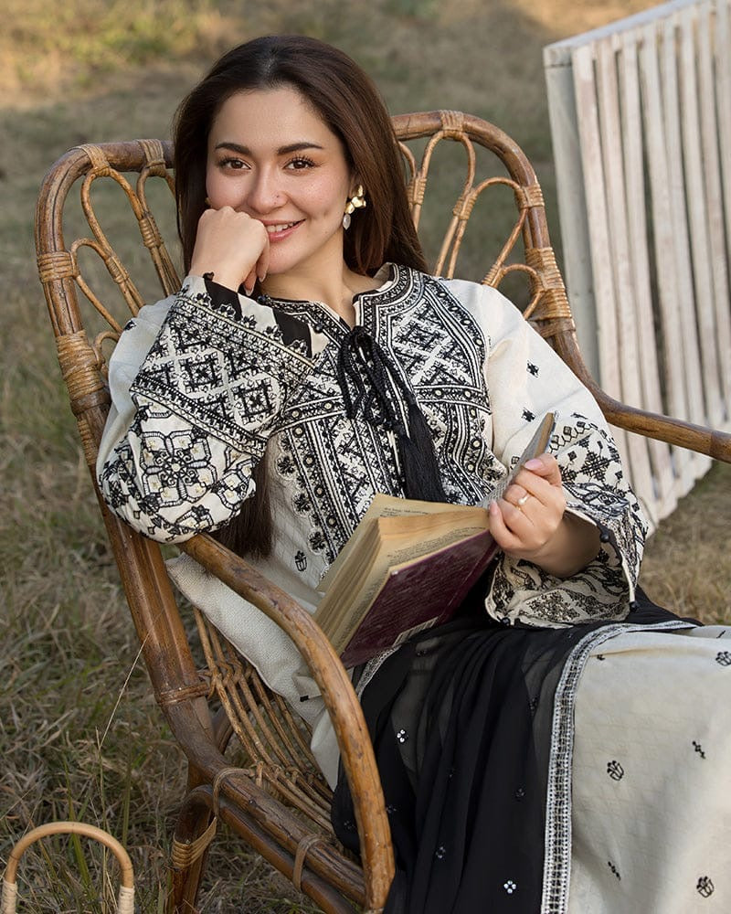 ALLY’S DHANAK EMBROIDERD UNSTICH 3PC (WA-210)