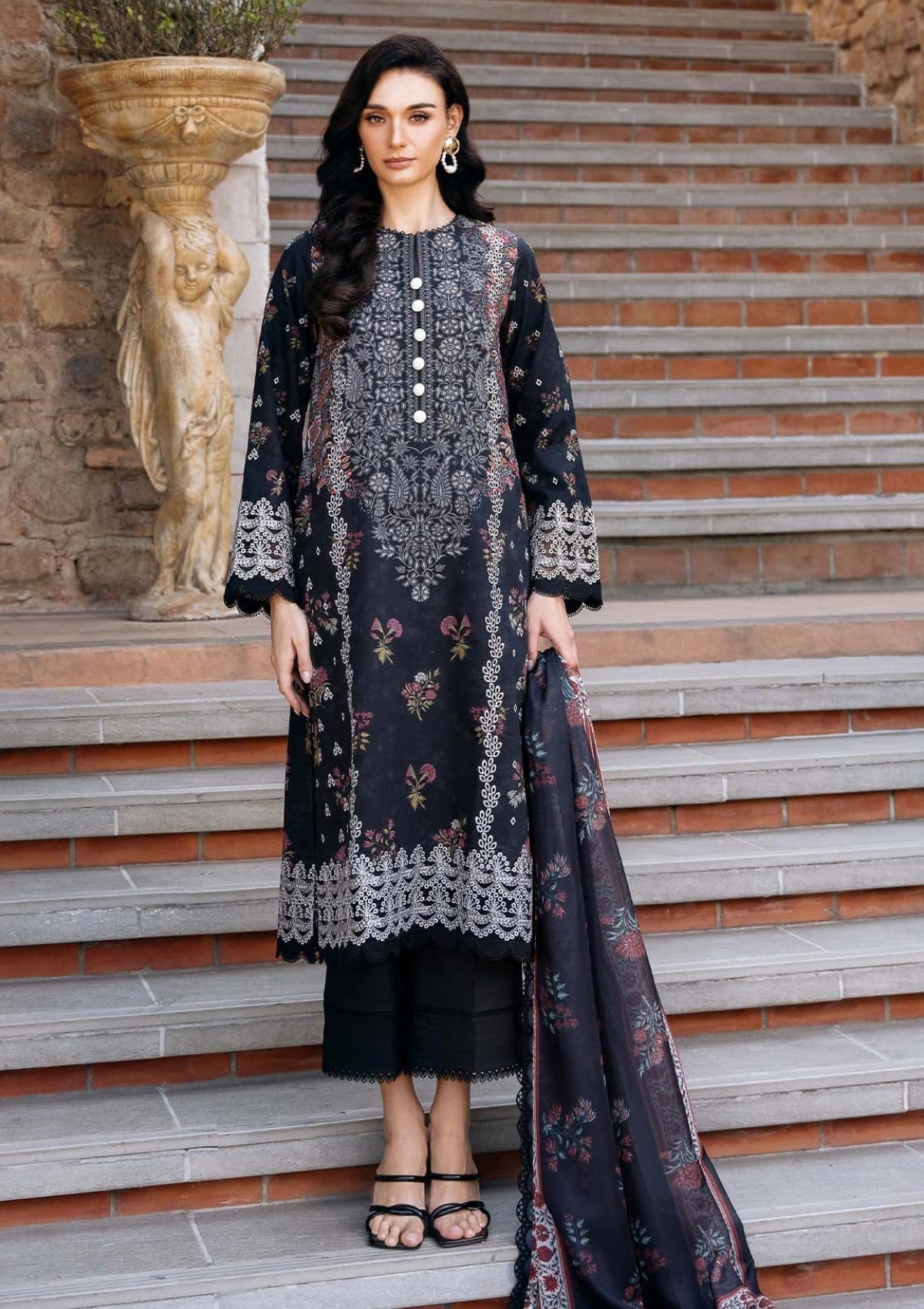 Afrozeh Print Embroidered Lawn 3pc