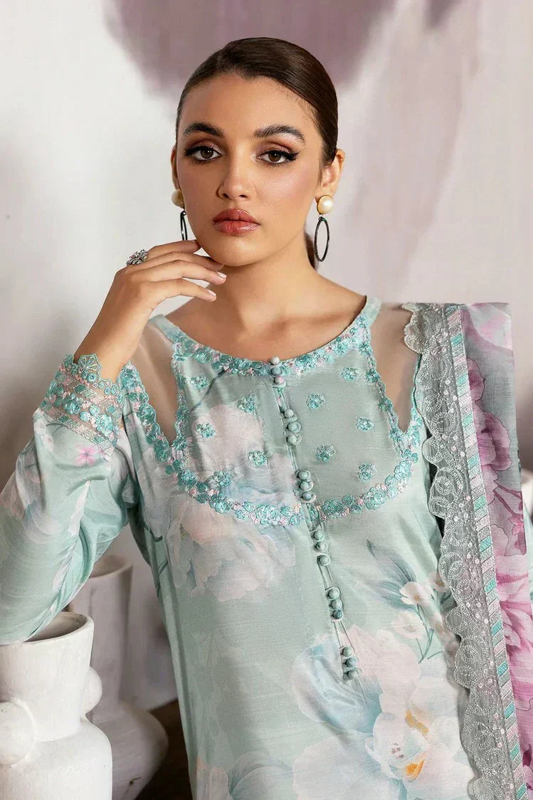 BAROQUE-FEROZY BLOOM-PRINTED EMBROIDERED LAWN 3PC (SL1655)
