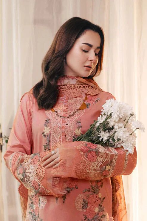 COCO BY ZARA SHAHJAHAN DHANAK EMBROIDERD UNSTICH 3PC (WA-244)