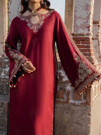 IZEL DHANAK EMBROIDERD UNSTICH 3PC (WA-215)