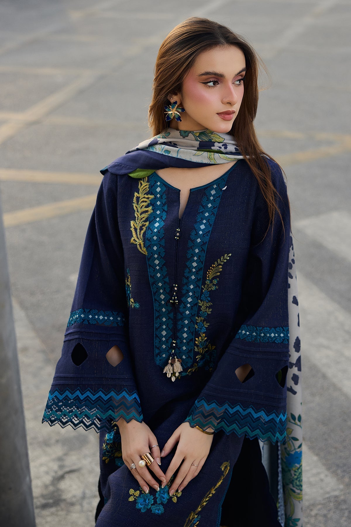 CHIRZMA MOST DEMANDING ARTICAL LAWN EMBROIDERD UNSTICH 3PC (WA-7890)