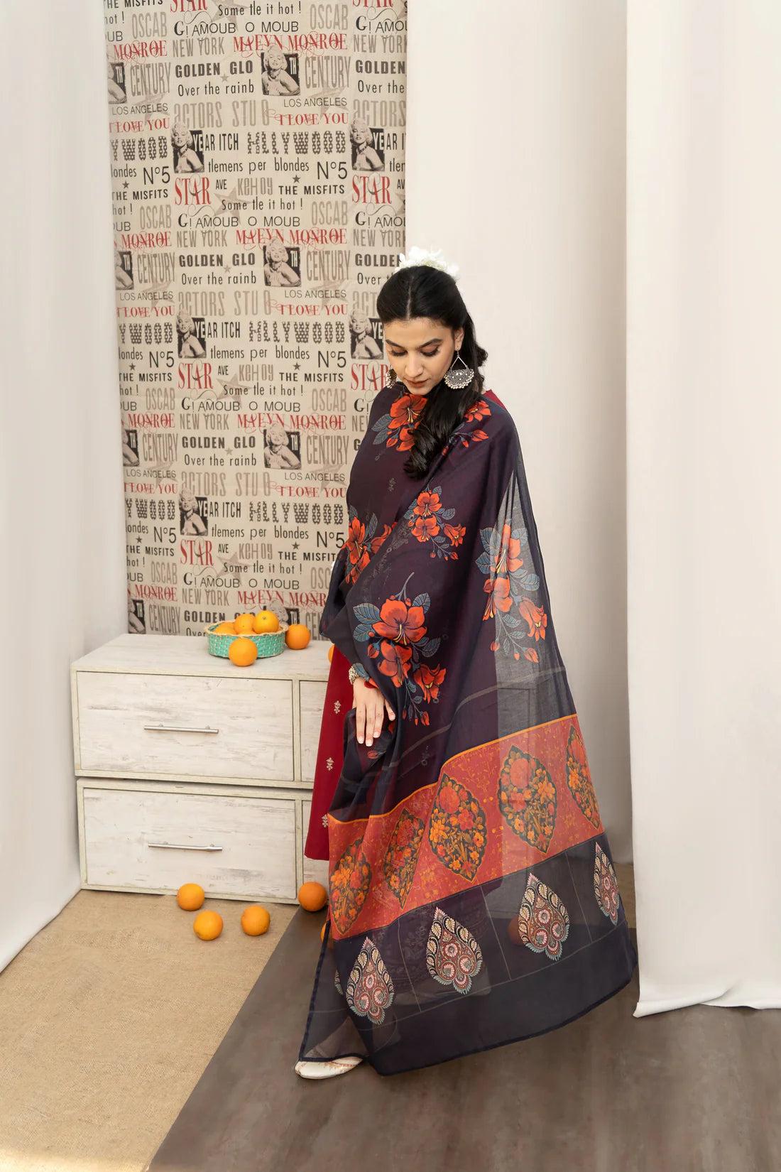 URGE EMBROIDERED LAWN 3pc